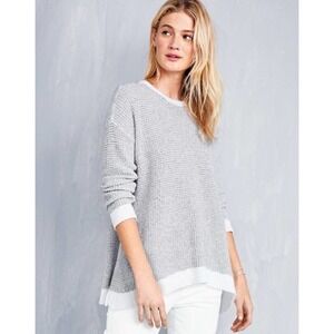 Eileen Fisher Women's  Waffled 100% Organic Cotton Pullover Sweater‎ Size XS